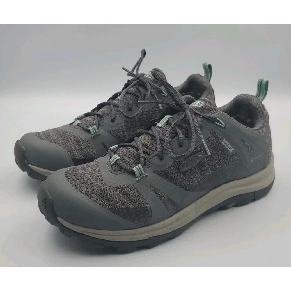 Keen Terradora II Womens Shoes Sz 9 Steel Gray Ocean Wave Waterproof